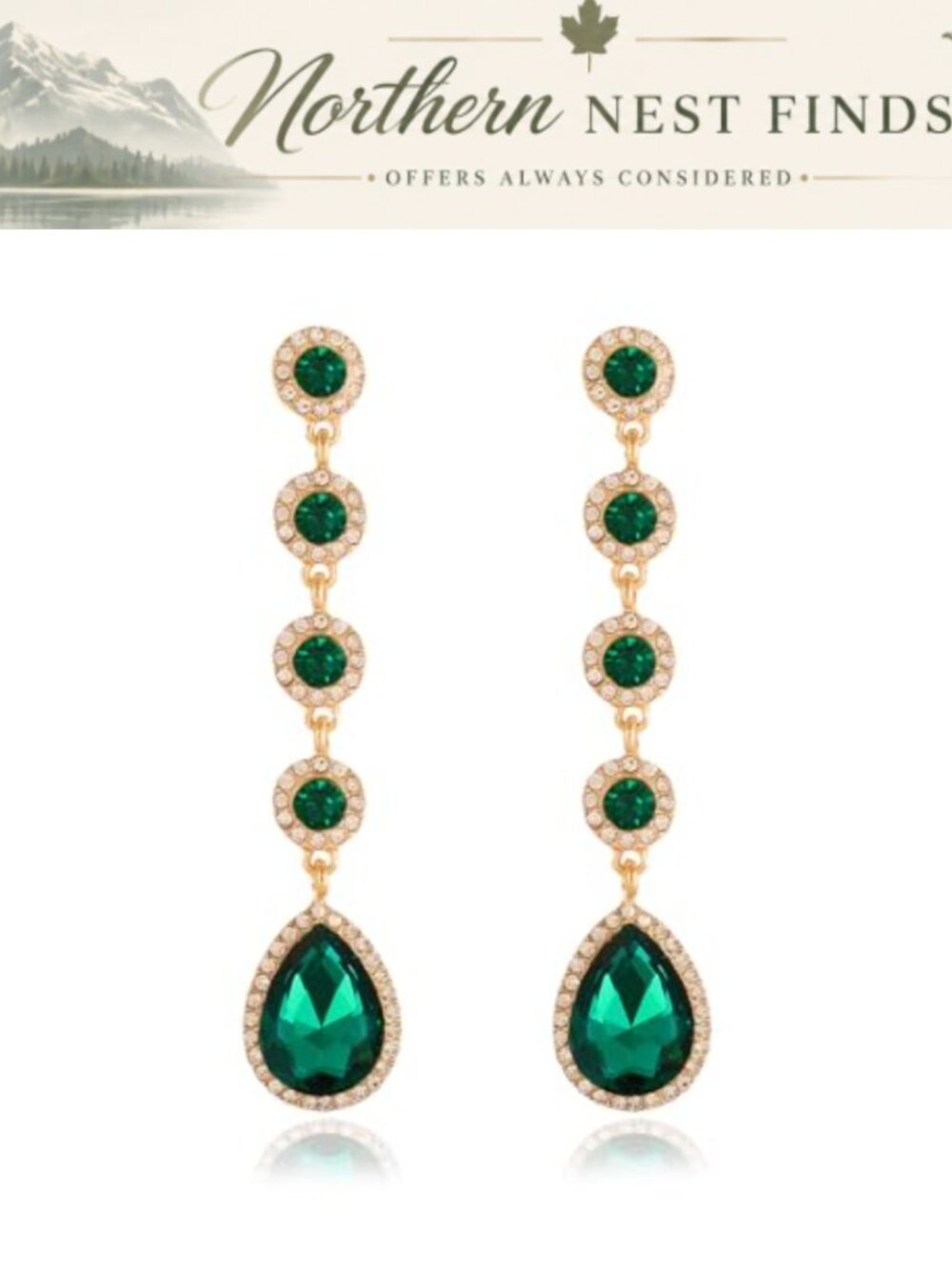 Rhinestone Chandelier Earrings Gold Plated Dangle Women Wedding Prom